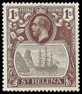 Saint Helena 1922 Badge Issue 1/- Broken Mainmast - Sainte-Hélène