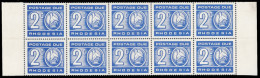 Rhodesia Postage Due 1970 2c Print On Gummed Side Block UM  - Otros & Sin Clasificación