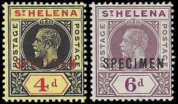 Saint Helena 1913 KGV Keyplates F/M Specimens - Saint Helena Island