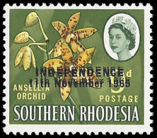 Rhodesia 1966 9d Double Overprint VF/M  - Sonstige & Ohne Zuordnung