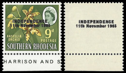 Rhodesia 1966 9d Binda Forgery Ovpt Front & Back VF/M  - Sonstige & Ohne Zuordnung