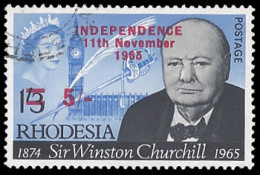 Rhodesia 1966 5/- Churchill Binda Used - Other & Unclassified