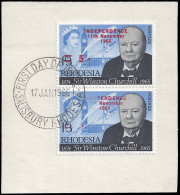 Rhodesia 1966 5/- Churchill Binda Forgery, Ovpt Part Omitted - Autres & Non Classés