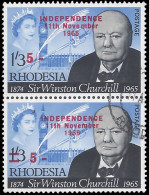 Rhodesia 1966 5/- Churchill Binda Forgery, Missing Bars On 1/3 - Other & Unclassified