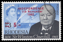 Rhodesia 1966 5/- Churchill Binda, Scratch Sword, 1 Omitted - Autres & Non Classés