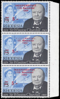 Rhodesia 1966 5/- Churchill Binda Forgery, Fading Overprint - Other & Unclassified