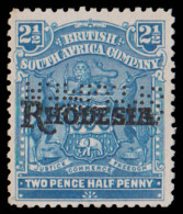 Rhodesia 1909 Arms Overprinted 2Â½d Perforated Specimen - Otros & Sin Clasificación