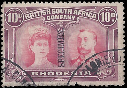 Rhodesia 1910 10d Gabon Receiving Authority Specimen - Andere & Zonder Classificatie