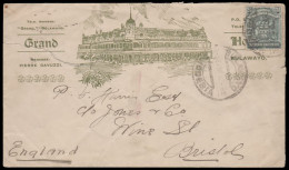 Rhodesia 1904 Grand Hotel Bulawayo Advertising Envelope - Otros & Sin Clasificación