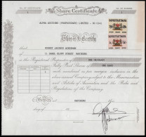 South Africa Revenues 1983c Bophutatswana Share Certificate - Non Classés