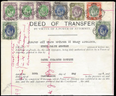 South Africa Revenues 1916 Transfer Deed KGV To £5 - Non Classés