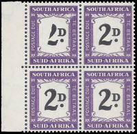 South Africa Postage Due 1952 2d Black (Value) Partially Omitted - Unclassified