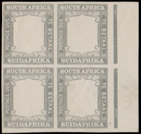 South Africa Postage Due 1927 6d Proof Block - Unclassified