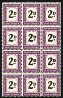 South Africa Postage Due 1950 2d With Thick 2d Block 12 - Non Classés