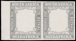 South Africa Postage Due 1927 6d Plate Proof Pair, Marginal - Non Classés
