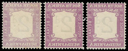 South Africa Postage Due 1927 2d Purple Shade Frame Offsets - Non Classés