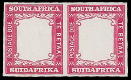 South Africa Postage Due 1927 1d Plate Proof Pair - Non Classés