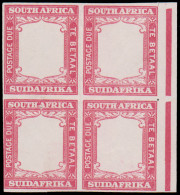 South Africa Postage Due 1927 1d Imperf Frame Plate Proof - Unclassified
