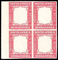 South Africa Postage Due 1927 1d Proof Block - Non Classés