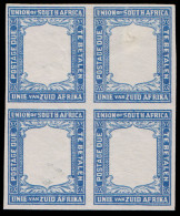 South Africa Postage Due 1926 3d Frame Plate Proof Block - Unclassified
