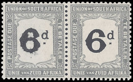 South Africa Postage Due 1923 6d With Ink Dispersion Of Value - Unclassified