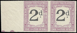 South Africa Postage Due 1923 2d Imperf Pair Marginal - Non Classés