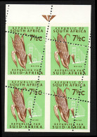 South Africa 1970 7½c Spectacular Misperf In Arrow Block - Unclassified