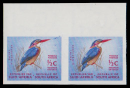 South Africa 1964 Â½c Pygmy Kingfisher Imperf Pair - Sin Clasificación