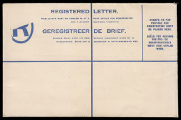 South Africa 1962 Registration Envelope Interrupted Printing - Non Classés