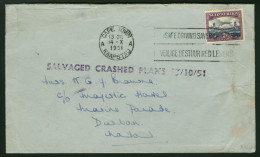 South Africa 1951 SAA Paardeberg Crash Cover, Scarce - Poste Aérienne