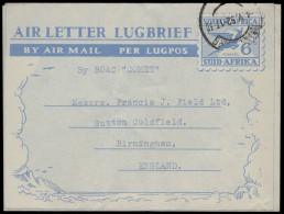 South Africa 1952 BOAC Comet To UK First Flight Airletter - Airmail