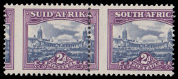 South Africa 1950 2d Spectacular Misperforated Pair - Unclassified