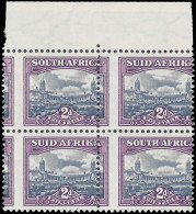 South Africa 1950 2d Spectacular Misperforated Block - Non Classés