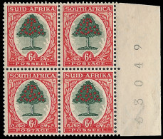 South Africa 1950 6d Hyphenated & Screened Black Sheet No - Zonder Classificatie