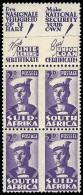 South Africa 1942 Bantam 2d Paper Join, Double Paper Print - Unclassified