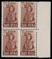 South Africa 1942 Bantam 1Â½d Marginal Slogans Not Printed Block - Unclassified