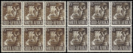 South Africa 1941 Large Wars 1/3 Signaller UM Blocks Both Shades - Unclassified