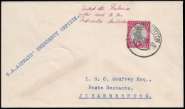 South Africa 1939 Barberton Flood Mail, Barberton To Joburg - Unclassified