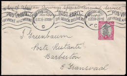 South Africa 1939 Barberton Flood Mail, Joburg To Barberton - Ohne Zuordnung