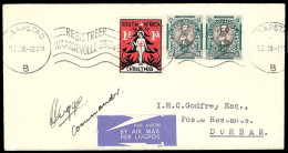 South Africa 1938 SAA Increased Coastal Frequency, Pilot-Signed - Airmail