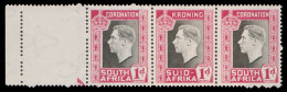South Africa 1937 KGVI Coronation 1d Paper Join, Double Paper - Unclassified