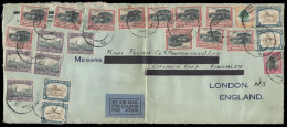 South Africa 1933 Remarkable High Franking Envelope - Luchtpost