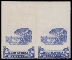 SOUTH AFRICA 1933 3D IMPERF PROOF PAIR SPECTACULAR SHIFTS - Unclassified