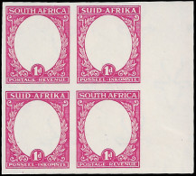 South Africa 1933 1d PO Museum "Proof" Imperf Frames, Rare - Unclassified