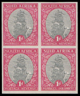 South Africa 1933 1d Imperf Block, Inv Wmk, Superb UM - Unclassified