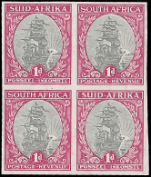 South Africa 1933 1d Imperf Block, Inv Wmk, UM, Gum Wrinkles - Unclassified