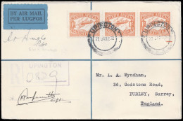 South Africa 1932 Imperial Airways Upington Accept 1/-'s Signed - Airmail
