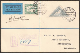 South Africa 1932 Cape Town To Pietersburg, Pilot Signed - Poste Aérienne