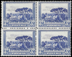 South Africa 1930 3d Downward Shift Centre Vignette Block - Ohne Zuordnung