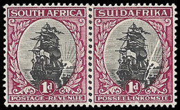 South Africa 1930 1d Ship Centre Printed On Creased Paper - Ohne Zuordnung